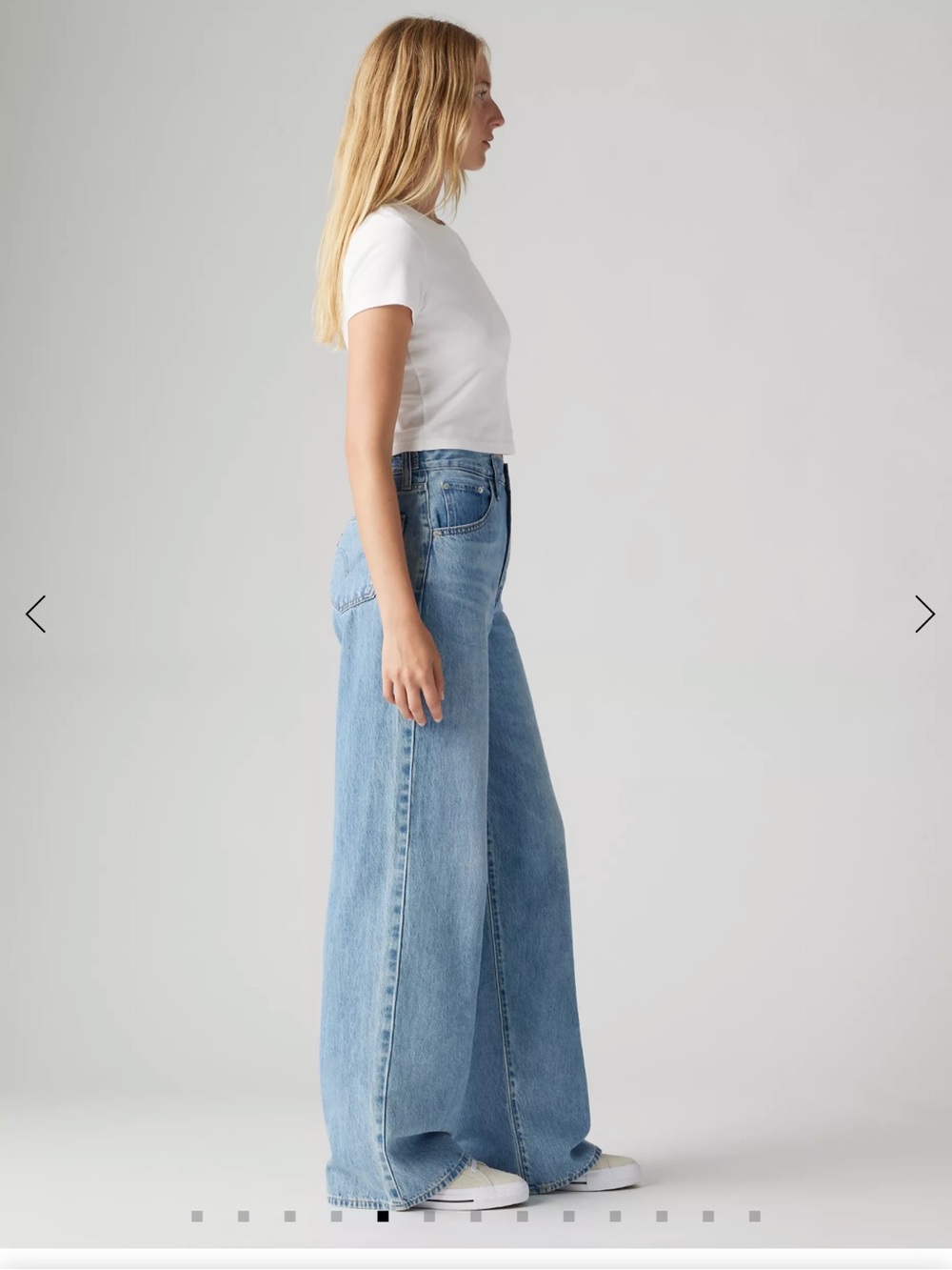 Levi’s Cinch Baggy Light Blue Wide Leg Jeans - Picture 2 of 9